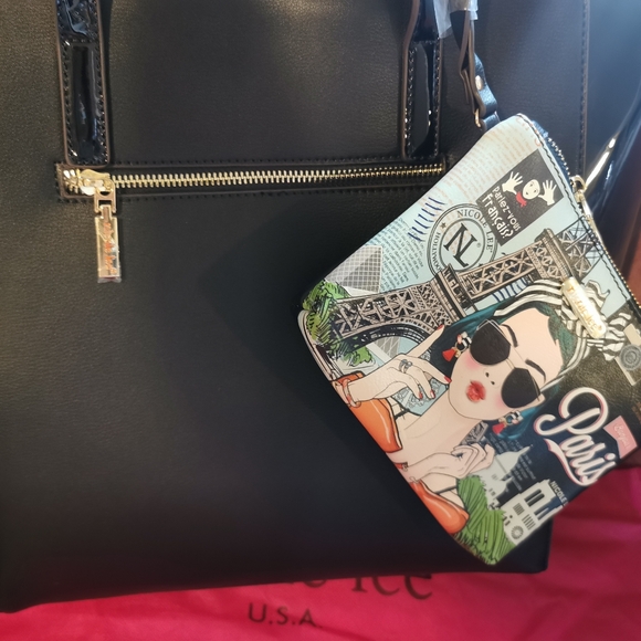 Nicole Lee women's tote bag and matching wallet set of 2 - Picture 14 of 16